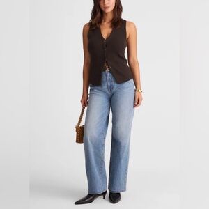 Madewell V-Neck Sweater Vest in 100% Merino Wool